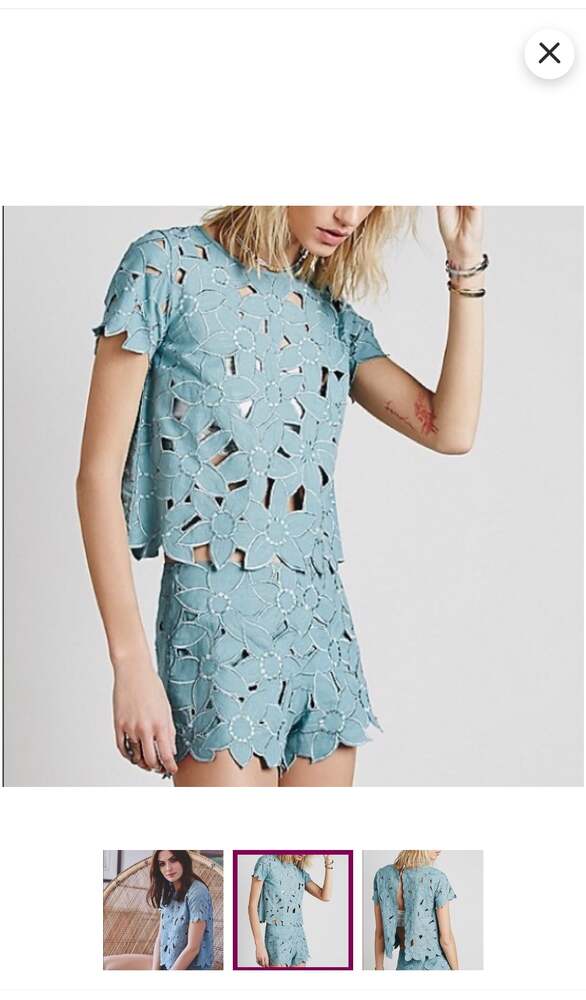 NWT Free People Womens Ketut Short Set size S